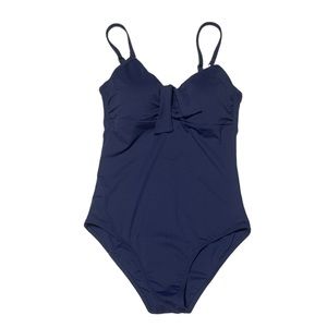 Melissa Odabash EUC Navy Blue Knotted One Piece Swimmsuit Size 6